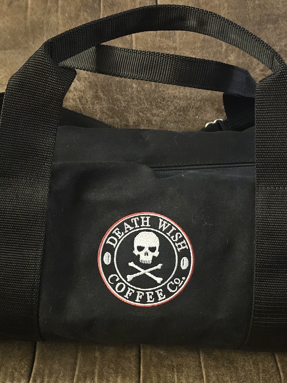 Black Duffel Bag Death Wish Coffee Company